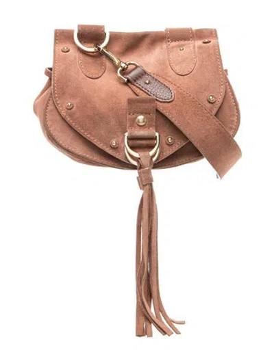 Pre-owned See By Chloé Suede Bucket Bag In Neutral