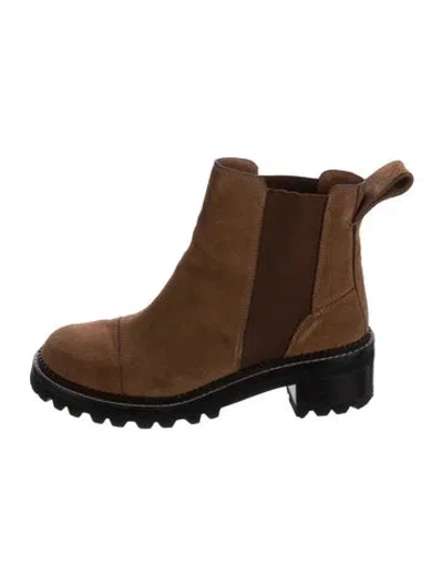 Pre-owned See By Chloé Suede Chelsea Boots In Brown