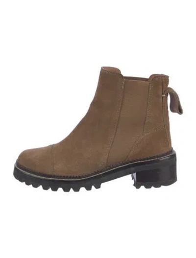 Pre-owned See By Chloé Suede Chelsea Boots In Brown