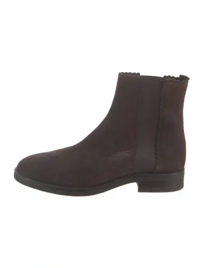 Pre-owned See By Chloé Suede Chelsea Boots In Brown