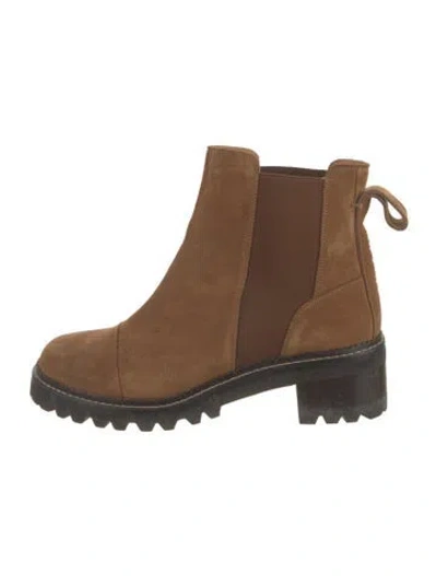 Pre-owned See By Chloé Suede Chelsea Boots In Neutral