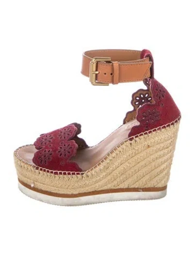 Pre-owned See By Chloé Suede Colorblock Pattern D'orsay Pumps In Neutral