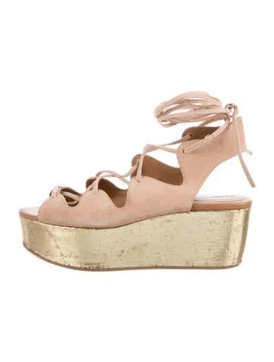 Pre-owned See By Chloé Suede Colorblock Pattern Gladiator Sandals In Pink