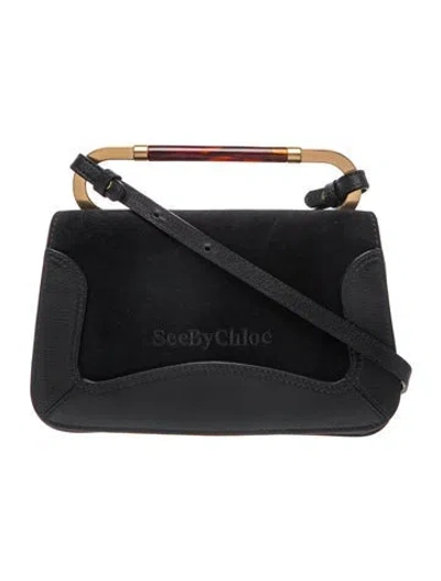 Pre-owned See By Chloé Suede Crossbody Bag In Black