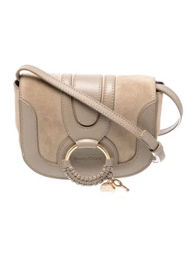 Pre-owned See By Chloé Suede Crossbody Bag In Grey