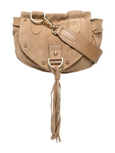 Pre-owned See By Chloé Suede Crossbody Bag In Neutral