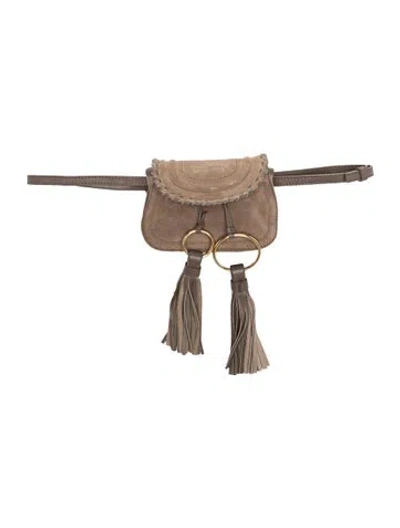 Pre-owned See By Chloé Suede Crossbody Bag In Neutrals