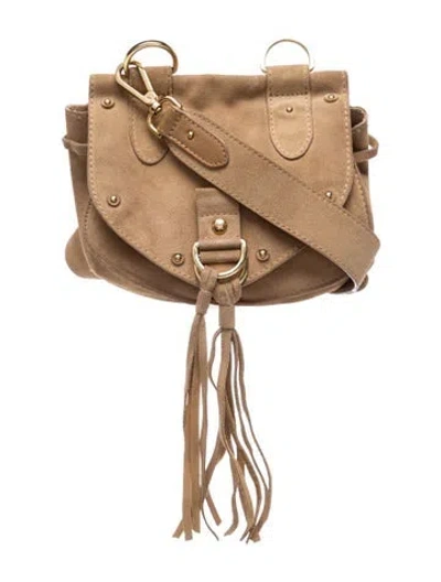 Pre-owned See By Chloé Suede Crossbody Bag In Neutrals