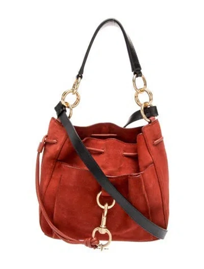 Pre-owned See By Chloé Suede Crossbody Bag In Red