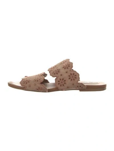 Pre-owned See By Chloé Suede Embroidered Accent Slides In Multi