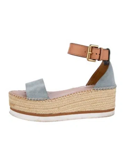 Pre-owned See By Chloé Suede Espadrilles In Blue