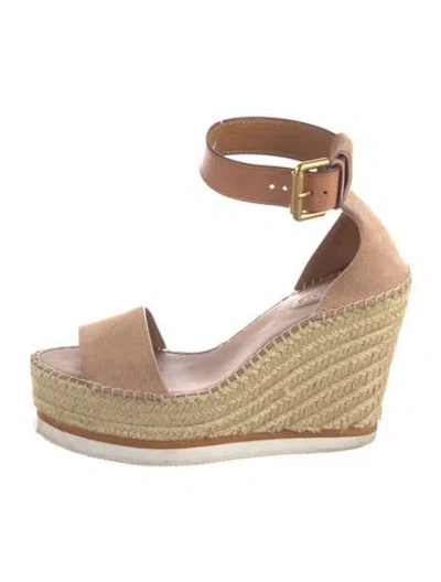 Pre-owned See By Chloé Suede Espadrilles In Brown