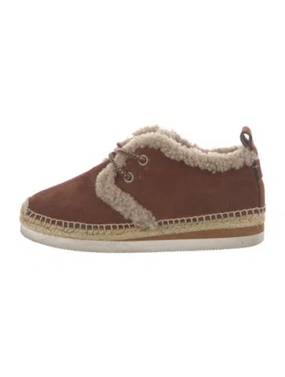 Pre-owned See By Chloé Suede Espadrilles In Brown