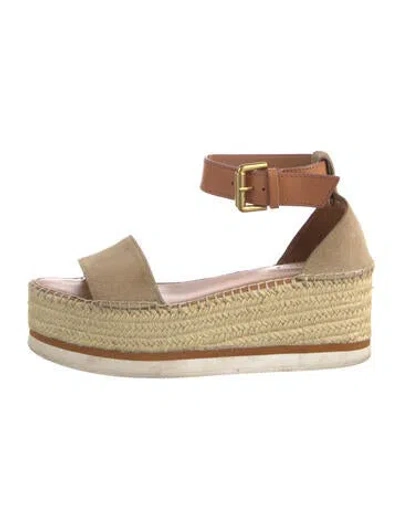 Pre-owned See By Chloé Suede Espadrilles In Brown