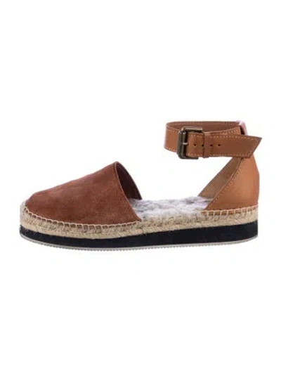 Pre-owned See By Chloé Suede Espadrilles In Brown
