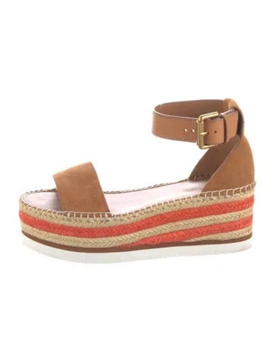 Pre-owned See By Chloé Suede Espadrilles In Brown