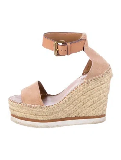 Pre-owned See By Chloé Suede Espadrilles In Brown