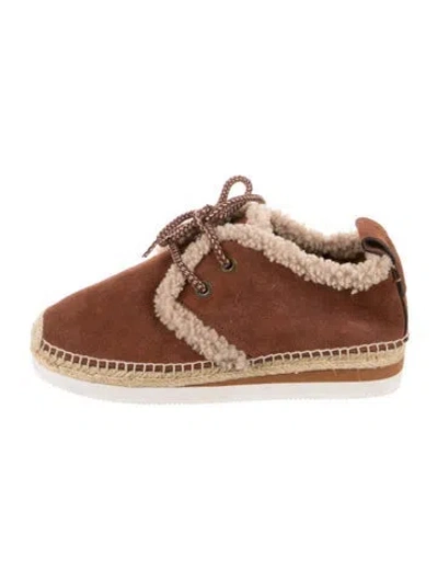 Pre-owned See By Chloé Suede Espadrilles In Brown