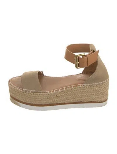 Pre-owned See By Chloé Suede Espadrilles In Brown