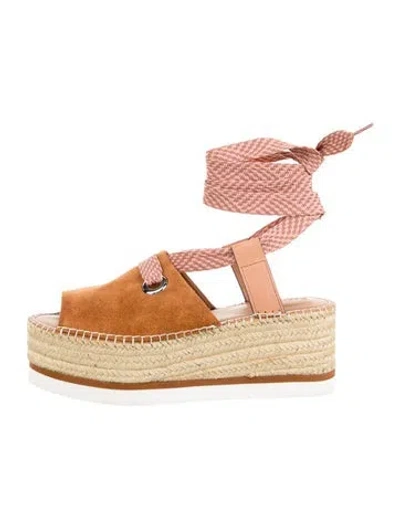 Pre-owned See By Chloé Suede Espadrilles In Brown