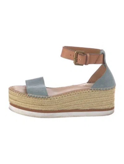 Pre-owned See By Chloé Suede Espadrilles In Neutral