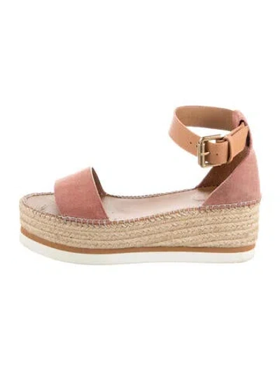 Pre-owned See By Chloé Suede Espadrilles In Neutrals