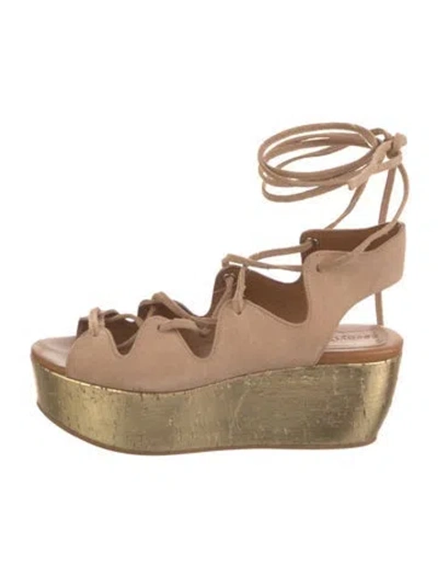 Pre-owned See By Chloé Suede Gladiator Sandals In Pink