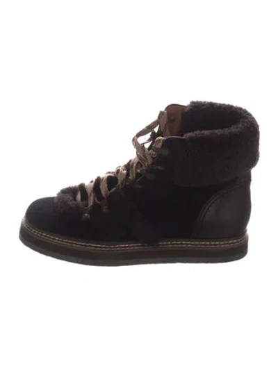 Pre-owned See By Chloé Suede Hiking Boots In Black