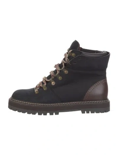 Pre-owned See By Chloé Suede Hiking Boots In Black