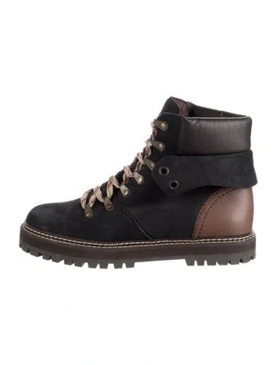 Pre-owned See By Chloé Suede Hiking Boots In Black