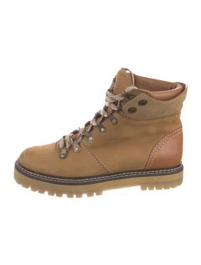 Pre-owned See By Chloé Suede Hiking Boots In Brown