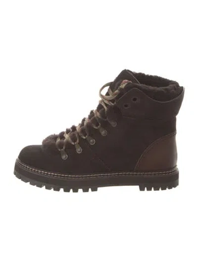 Pre-owned See By Chloé Suede Hiking Boots In Brown
