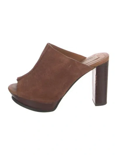 Pre-owned See By Chloé Suede Mules In Brown