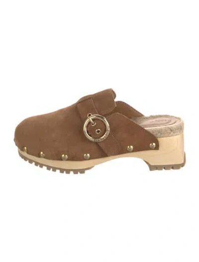 Pre-owned See By Chloé Suede Mules In Brown