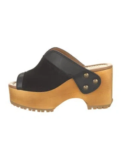 Pre-owned See By Chloé Suede Mules In Multi