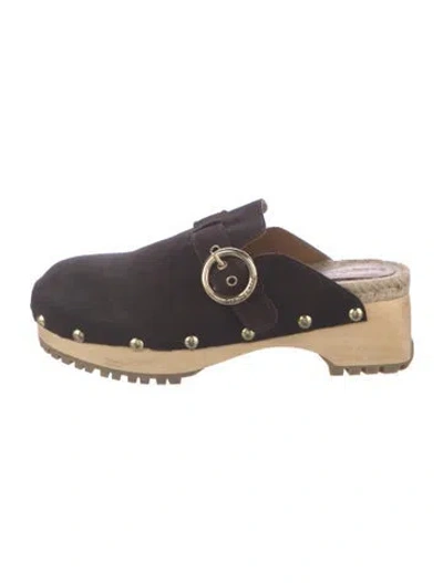 Pre-owned See By Chloé Suede Mules In Multicolor