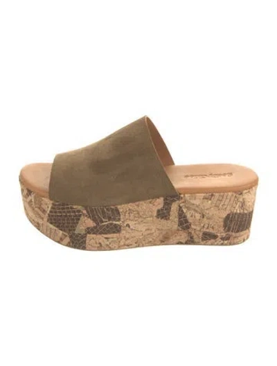 Pre-owned See By Chloé Suede Printed Slides W/ Tags In Multi