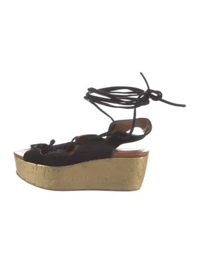 Pre-owned See By Chloé Suede Sandals In Black