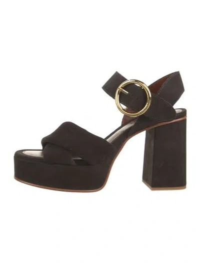 Pre-owned See By Chloé Suede Sandals In Brown