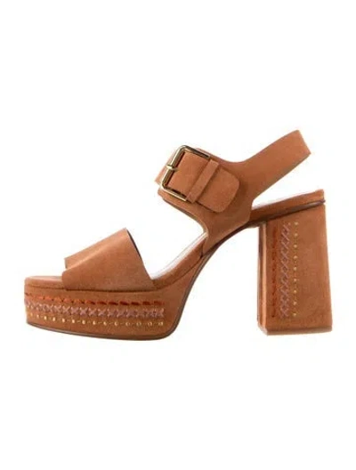 Pre-owned See By Chloé Suede Sandals In Brown