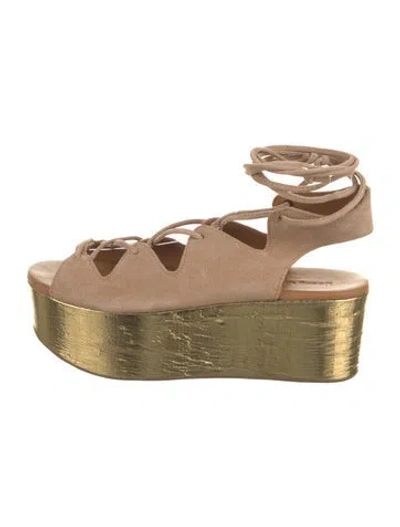 Pre-owned See By Chloé Suede Sandals In Neutral