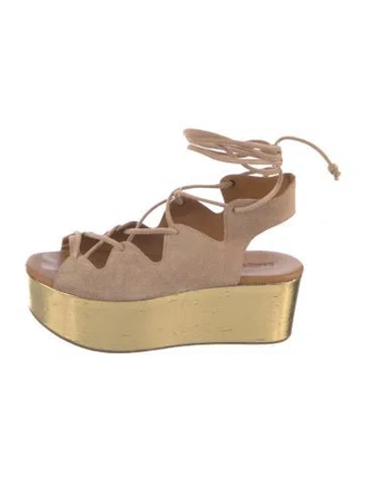 Pre-owned See By Chloé Suede Sandals In Neutral