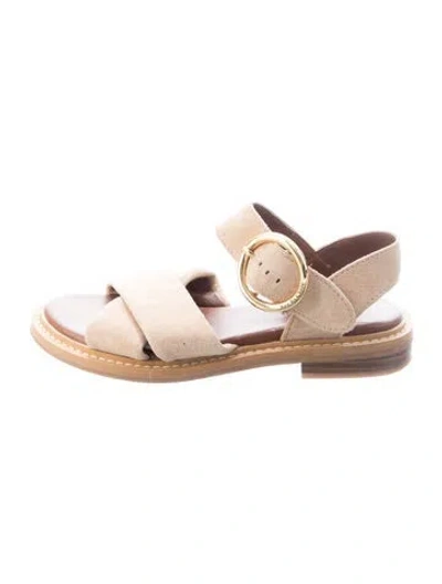 Pre-owned See By Chloé Suede Sandals In Neutrals