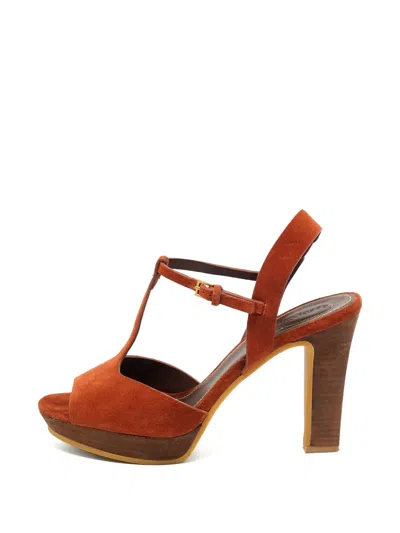 Pre-owned See By Chloé Suede Sandals In Orange