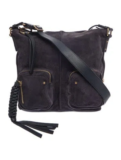 Pre-owned See By Chloé Suede Shoulder Bag In Black