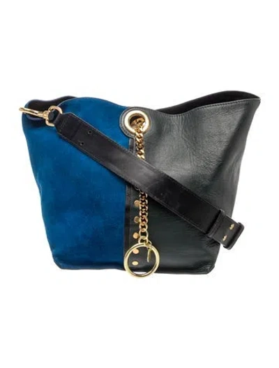 Pre-owned See By Chloé Suede Shoulder Bag In Blue