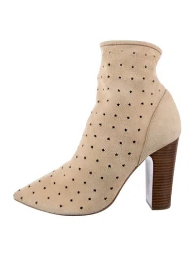 Pre-owned See By Chloé Suede Sock Boots In Neutral