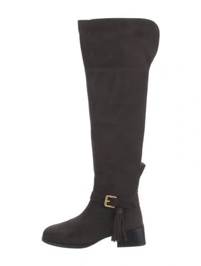 Pre-owned See By Chloé Suede Studded Accents Boots In Brown