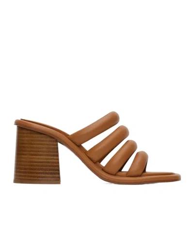 See By Chloé Suzan Logo High-heeled Sandals In Brown