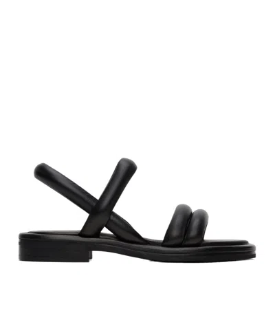 See By Chloé Black Suzan Flat Sandals In 001-black